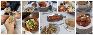 Combinação de fotos de petiscos alentejanos